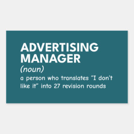 Funny Marketing Manager Definition Rechteckiger Aufkleber