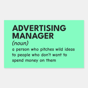 Funny Marketing Manager Definition Rechteckiger Aufkleber