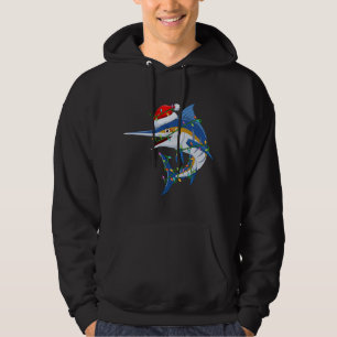 Funny Marlin Fish Lover Xmas Weihnachtsmannmütze M Hoodie