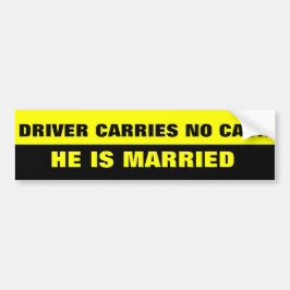 FUNNY MARRIAGE JOKE AUTOAUFKLEBER