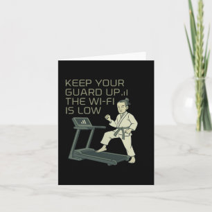 Funny Martial Arts Boxen Behielt Ihre Garde Up Wi- Karte