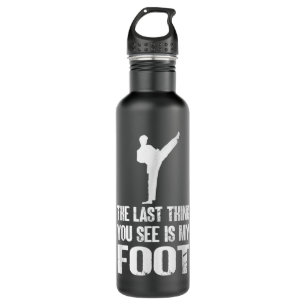 Funny Martial Arts Karate Edelstahlflasche