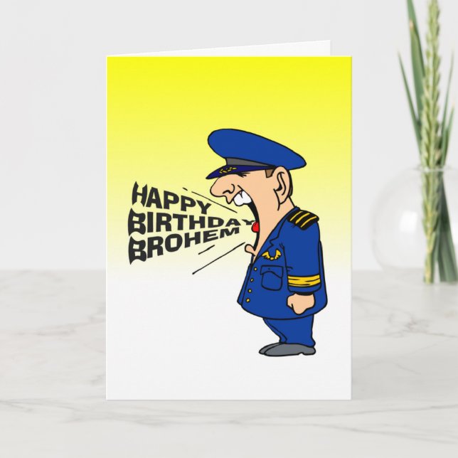 funny masculine happy birthday  wish karte (Vorderseite)