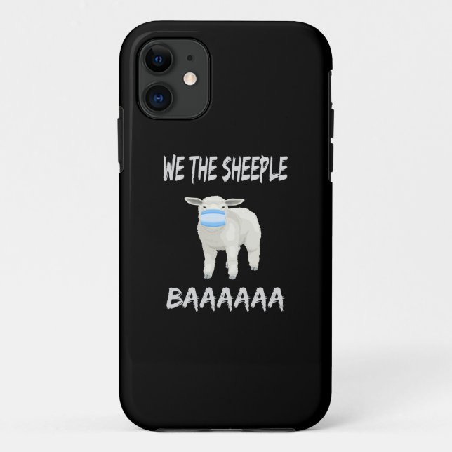 Funny mask sheep Sheeple Wearing Face Case-Mate iPhone Hülle (Rückseite)
