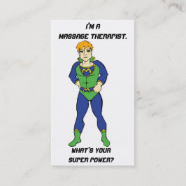 Funny Massage Hero Business Cards Visitenkarte