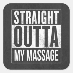 Funny Massage Therapy Client Geschenk Quadratischer Aufkleber