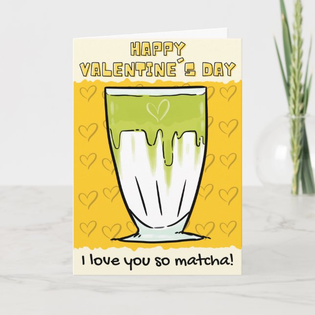 Funny Matcha Valentine Card Karte (Vorderseite)