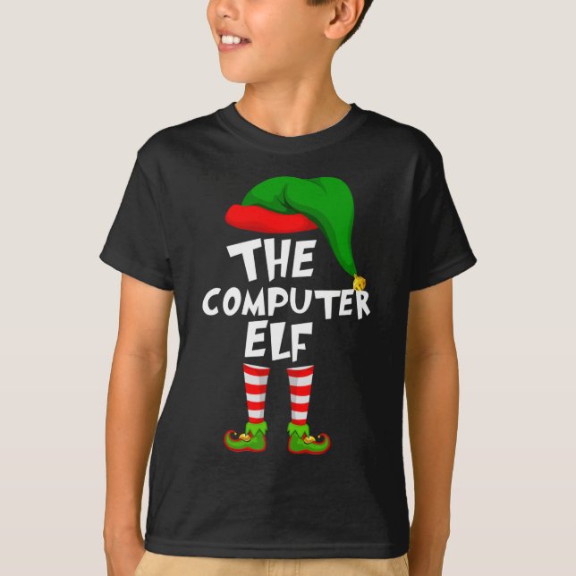 Funny Matching Familie Weihnachten Der Computer El T-Shirt (Vorderseite)