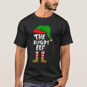 Funny Matching Family Christmas The Rugby Elf T-Shirt