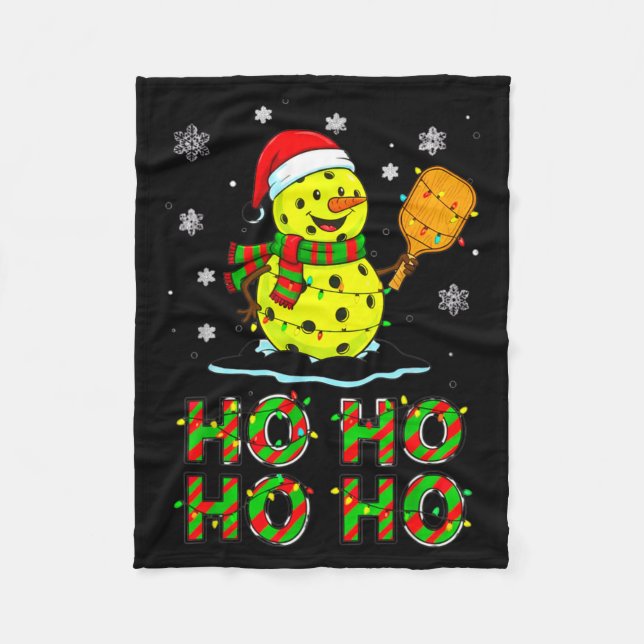 Funny Matching Family Santa Ho Ho Ho Ckleball Chri Fleecedecke (Vorderseite)