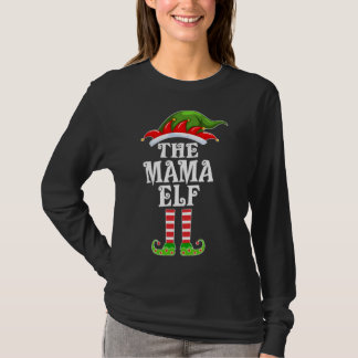 Funny Matching Family The Mama Elf Christmas Costu T-Shirt