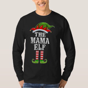 Funny Matching Family The Mama Elf Christmas Costu T-Shirt