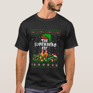 Funny Matching Family The Superhero Elf Chris T-Shirt