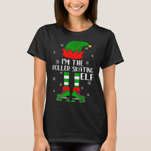 Funny Matching Group The Roller Skating Elf Christ T-Shirt (Vorderseite)