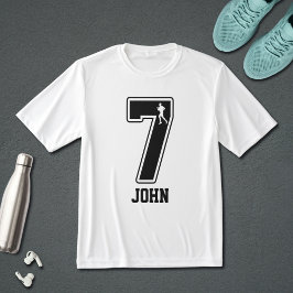 Funny Matching Number 7 Couple Running Custom Name T-Shirt