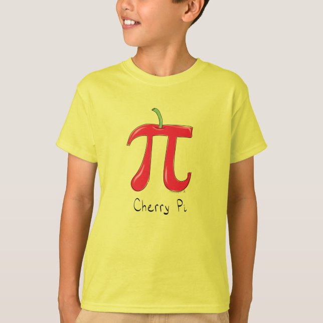 Funny Math Cherry Pi Symbol T-Shirt (Vorderseite)