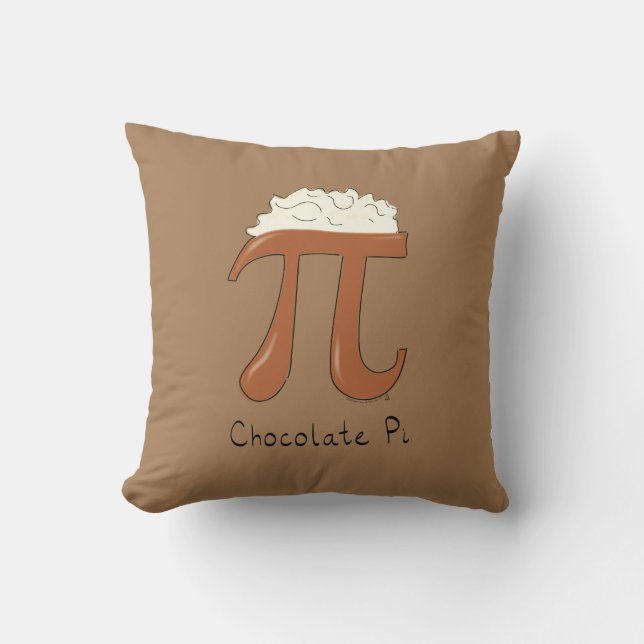 Funny Math Chocolate Pi Symbol Kissen (Vorderseite)