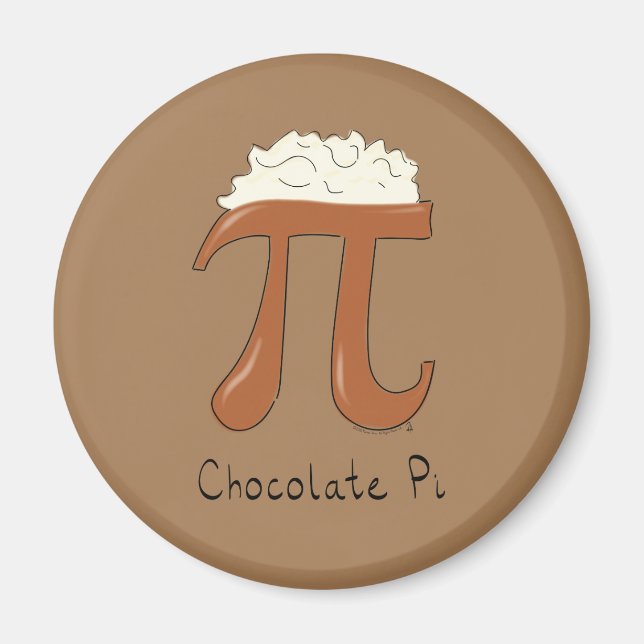 Funny Math Chocolate Pi Symbol Magnet (Vorne)
