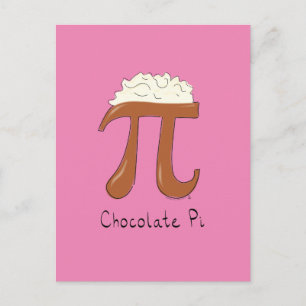 Funny Math Chocolate Pi Symbol Postkarte