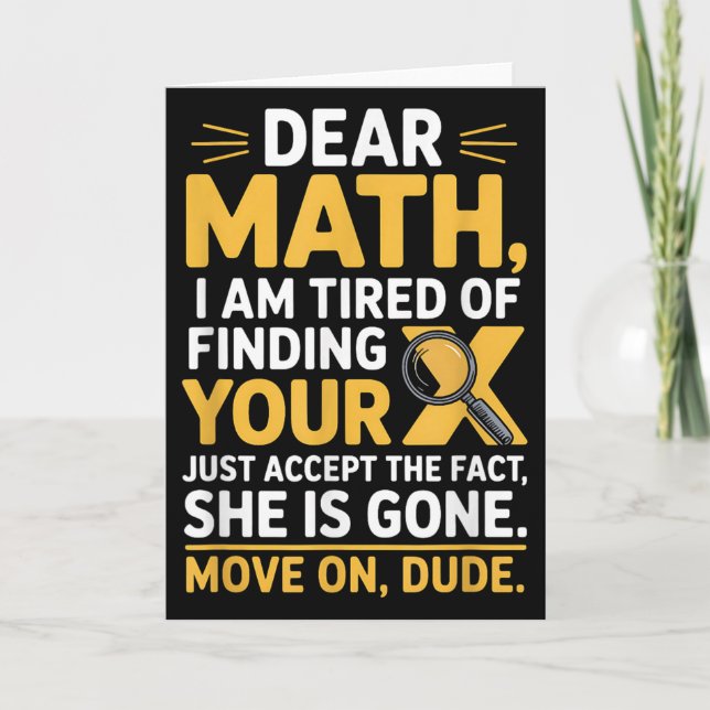 Funny Math Design For Boys Girls Math Teachers Men Karte (Vorderseite)