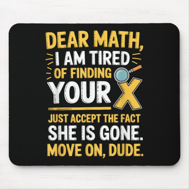 Funny Math Design For Boys Girls Math Teachers Men Mousepad (Vorne)