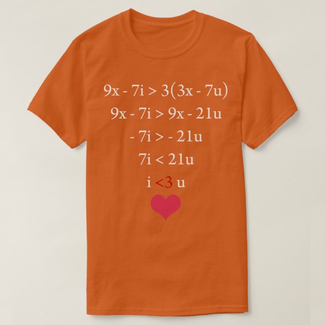Funny Math Equation Liebe Equation Design T-Shirt (Design vorne)