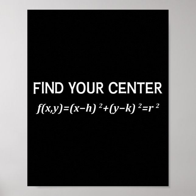 Funny Math Finden Sie Ihr Center Circle Equity Mat Poster (Vorne)