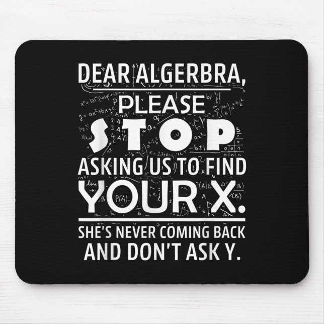 Funny Math For Math Lovers Nerd Nerdy Hilarious De Mousepad (Vorne)