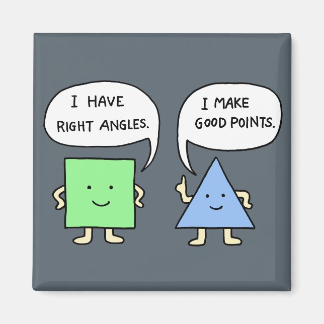Funny Math Joke Magnet Niedlich Geometry Joke Magn (Vorne)