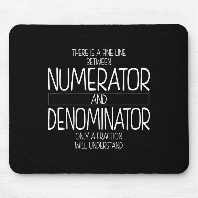 Funny Math Lehrer Joke Männer Frauen Spaß Beste Ma Mousepad (Vorne)