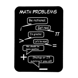 Funny Math Problems Magnet