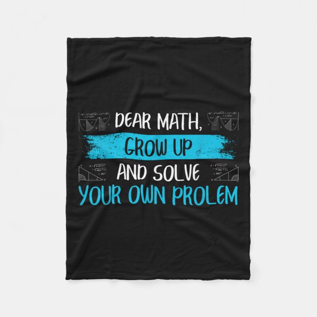 Funny Math Quote Back To School Girls Boys Teens  Fleecedecke (Vorderseite)