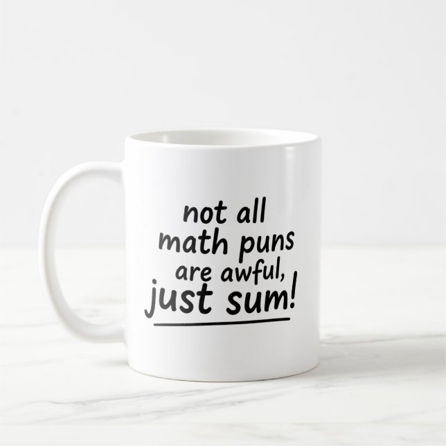Funny Math Quotes Mug Joke Puns Handwritten Saying (Gauche)