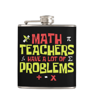 Funny Math Teacher - Eine Menge Probleme Joke Flachmann