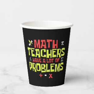Funny Math Teacher - Eine Menge Probleme Joke Pappbecher