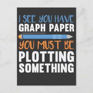 Funny Math Teacher Geometry Plotter Spaß Postkarte