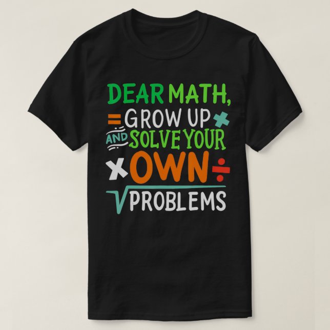 Funny Math Teacher Gift Mah Lover Student T-Shirt (Design vorne)