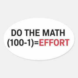 funny Math Teacher Humor Meme Pun Ovaler Aufkleber