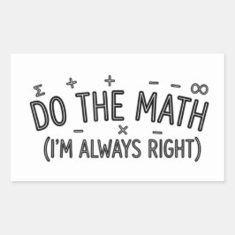 funny Math Teacher Humor Meme Pun Rechteckiger Aufkleber