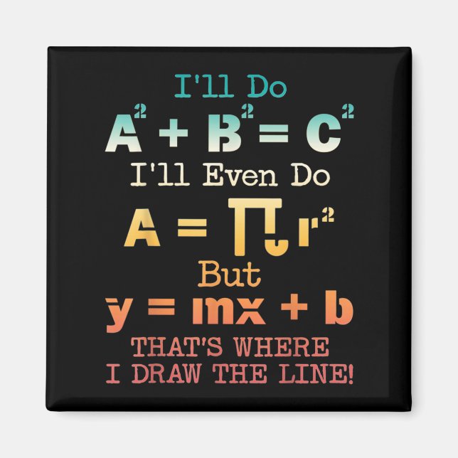 Funny Math Teacher Joke Funny Beste Math Quotes Magnet (Vorne)