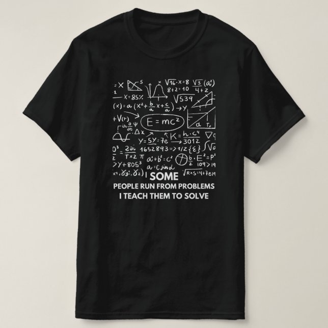 Funny Mathe Geschenk für Mathe Lehrer schwarz T-Shirt (Design vorne)