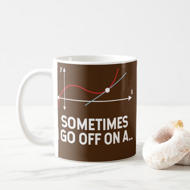 Funny Mathe Lehrer Joke manchmal gehe ich auf Kaffeetasse (Mit Donut)