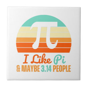 Funny Mathe Lehrer März 14. Pi Day Merch I like Fliese
