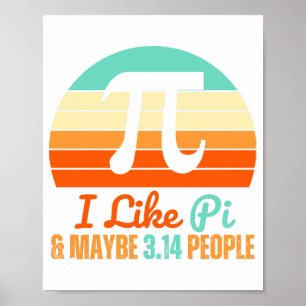 Funny Mathe Lehrer März 14. Pi Day Merch I like Poster