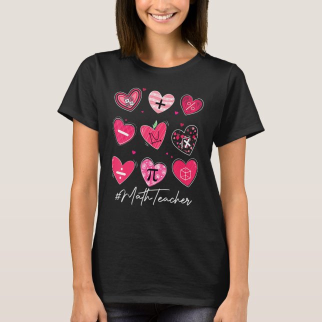 Funny Mathe Lehrer Valentine's Day Pi Math Lover O T-Shirt (Vorderseite)