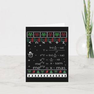 Funny Mathe Lehrer Weihnachten frohe Weihnachten W Karte