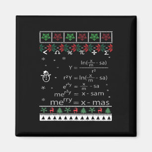 Funny Mathe Lehrer Weihnachten frohe Weihnachten W Magnet