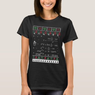 Funny Mathe Lehrer Weihnachten frohe Weihnachten W T-Shirt