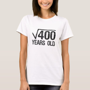 Funny Mathe Problem Square Wurzel von 400 gleich 2 T-Shirt
