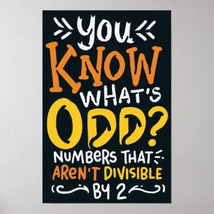 Funny Mathe School Teacher Fraktionsangebot Poster